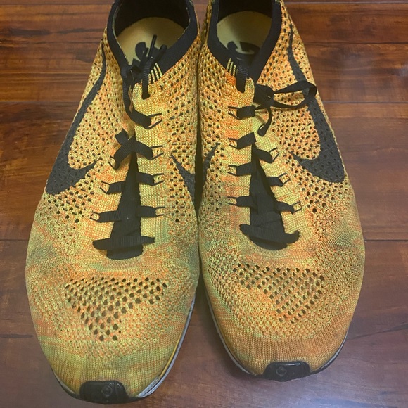Mens Flyknit Racer 2 Cheetos Size 10 - Picture 3 of 7